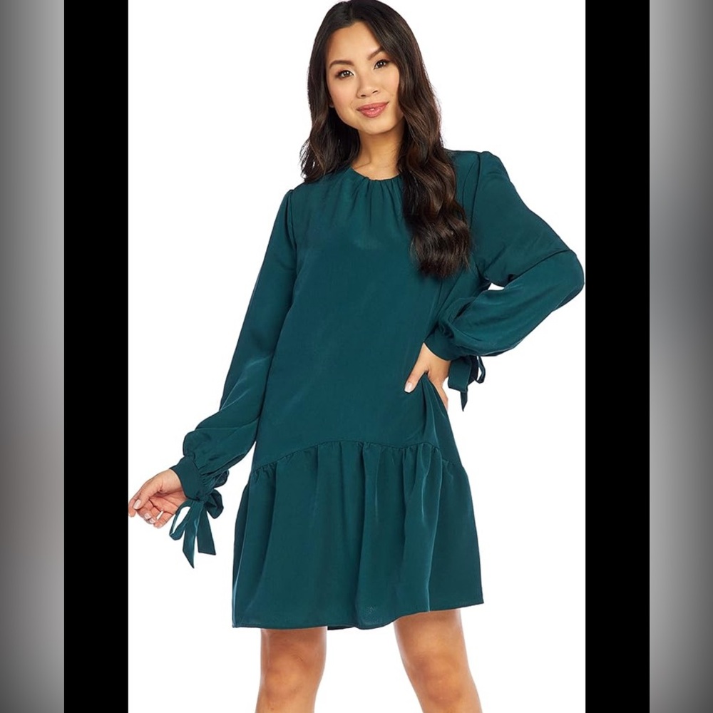 Mud Pie Green Flounce Dress – Easter Dress- Size Large – NWT
